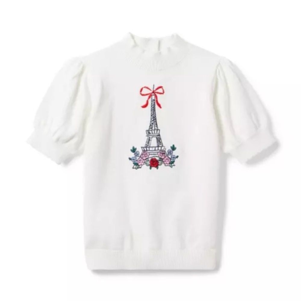 Janie and Jack Eiffel Tower Sweater Top Size 12